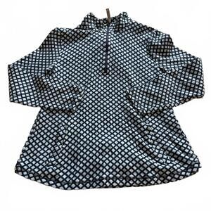 T by TALBOTS SZ SP Pullover Quarter Zip Navy/White Sweatshirt w/pockets. Luxury